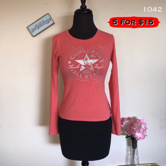 Converse Tops - converse all star xs long sleeve tee 🐾